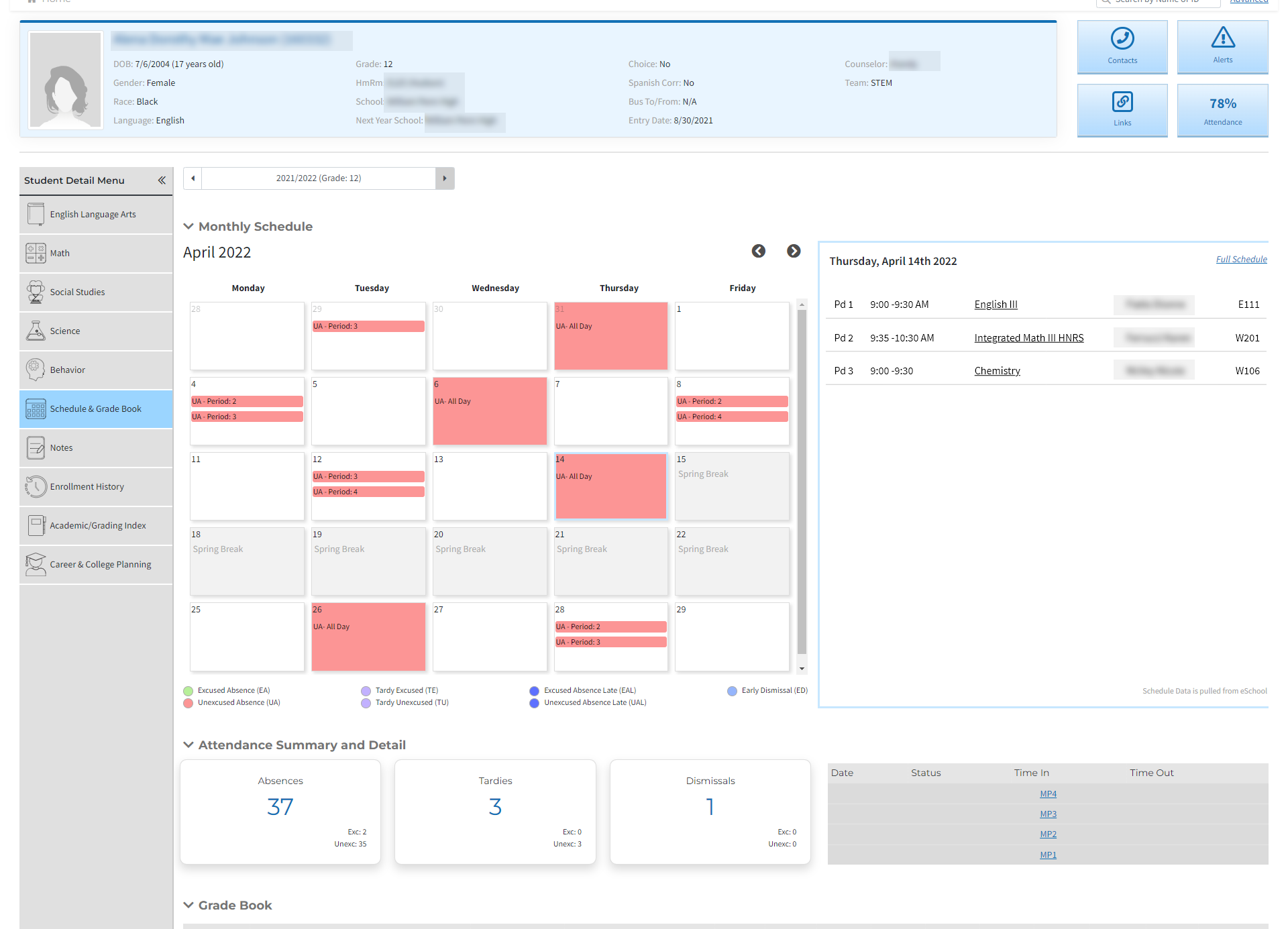 Schedule View